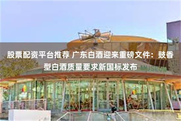 股票配资平台推荐 广东白酒迎来重磅文件：豉香型白酒质量要求新国标发布