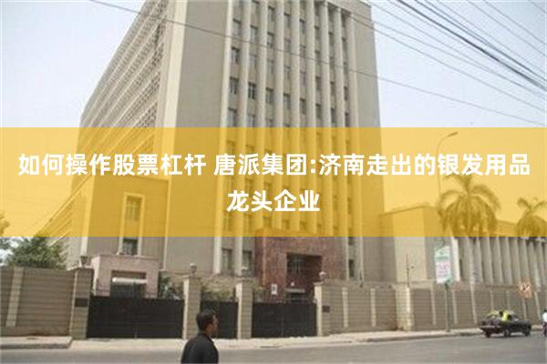 如何操作股票杠杆 唐派集团:济南走出的银发用品龙头企业