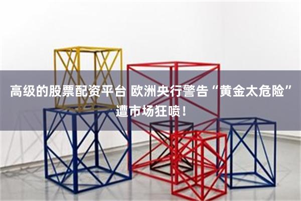 高级的股票配资平台 欧洲央行警告“黄金太危险”遭市场狂喷！